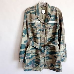 GAP Camo Short Trench Coat